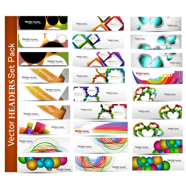 Abstract Fashion vector banner 01