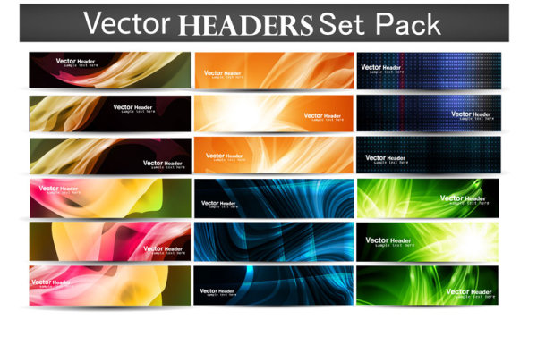 Abstract Fashion vector banner 02