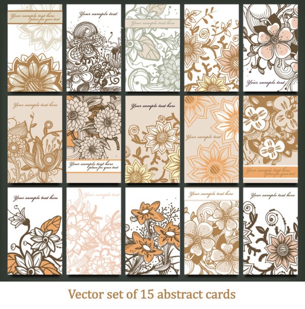 Abstract Card Decorative pattern vector background 01