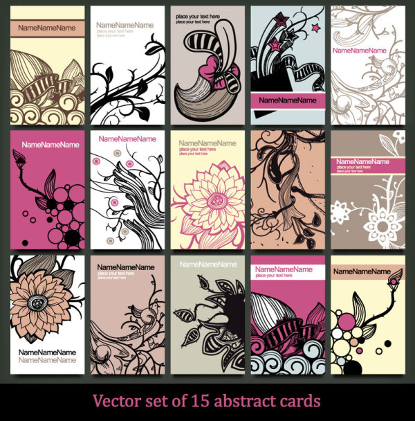 Abstract Card Decorative pattern vector background 02
