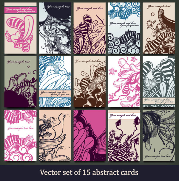 Abstract Card Decorative pattern vector background 03