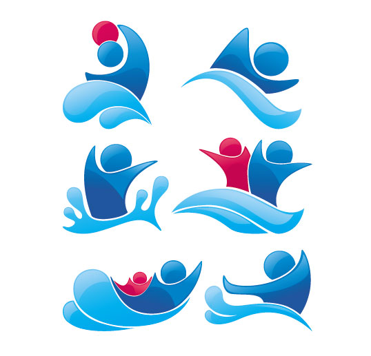 People color  Silhouettes vector 03