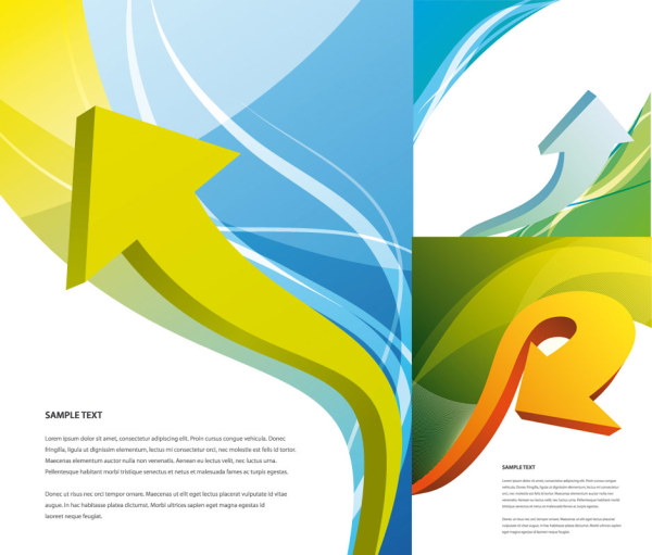 The arrow and Abstract colored background vector