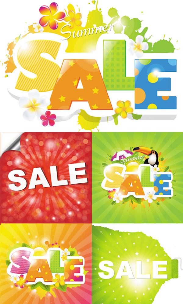 Summer refreshing sale vector