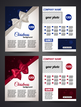 2015 Merry Christmas flyer cover vector design