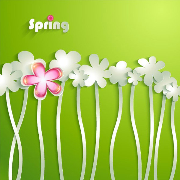 Spring style paper flower vector