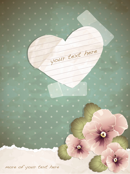 Crumpled paper heart background
