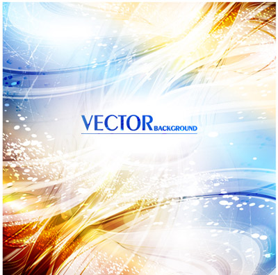 Golden light lines background vector 02