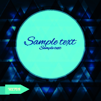 Abstract tangram with frame background vector 01