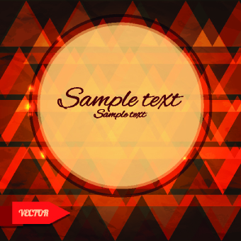 Abstract tangram with frame background vector 02