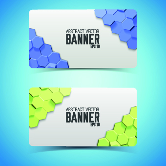 Boneycomb banner vector 01