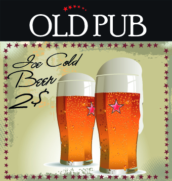 Creative Beer poster design vector 05