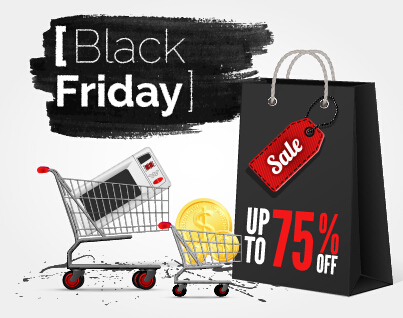 Black friday sale background creative vector 04