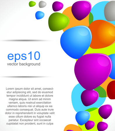 Bright colored pebble vector background 01