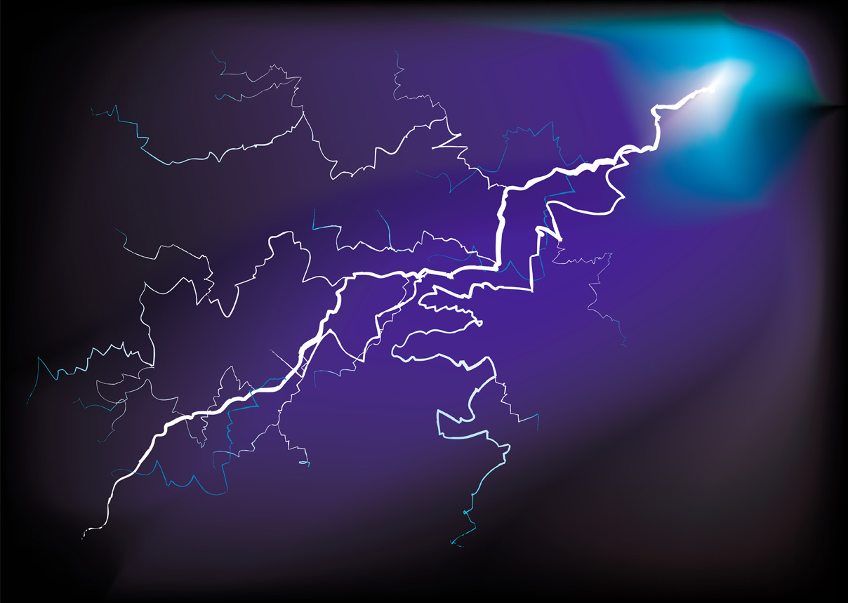 Bright lightning background vector design 01