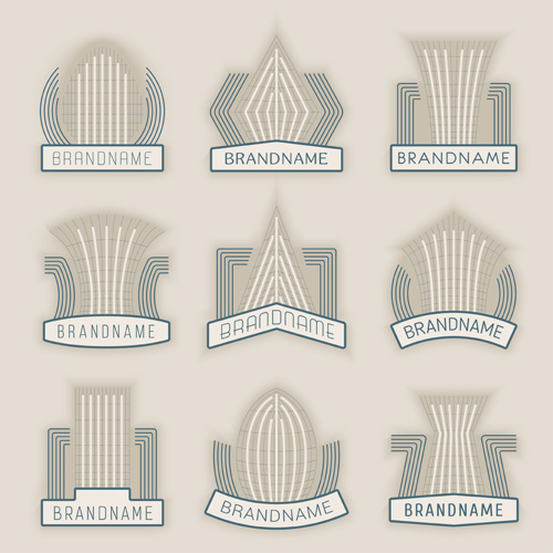 Building brandname logos blank vector