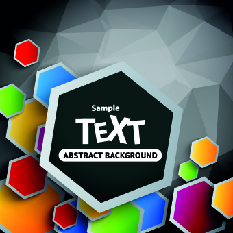 Colorful abstract shapes background vector 01
