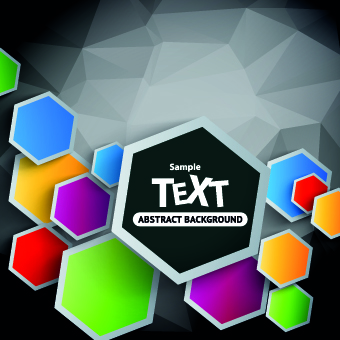 Colorful abstract shapes background vector 02