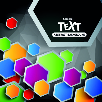 Colorful abstract shapes background vector 03