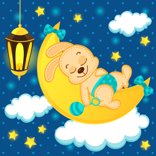 Cute Animals cards art vector 02