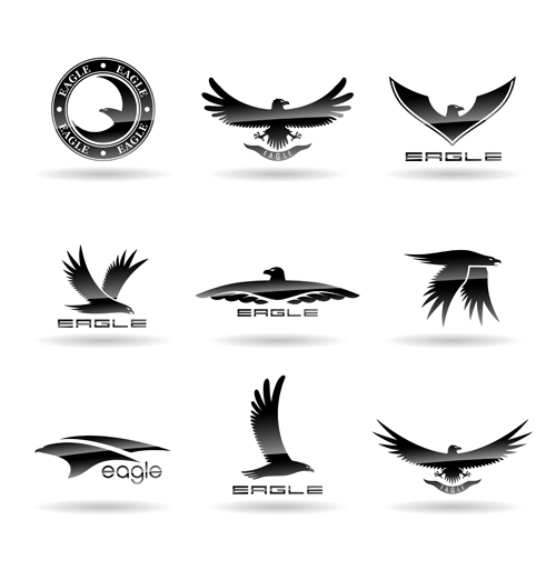 Eagles logos huge collection vectors 01 - WeLoveSoLo