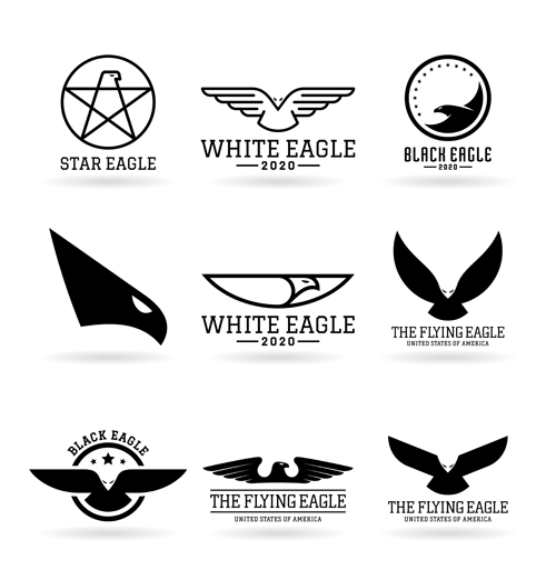 Eagles logos huge collection vectors 04