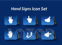 icon Hand Signs different 