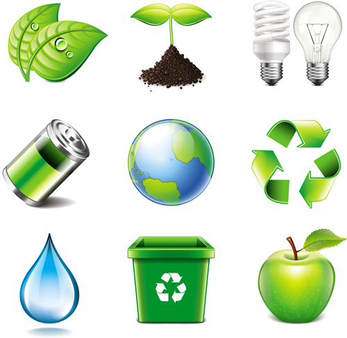 icons energy saving eco 