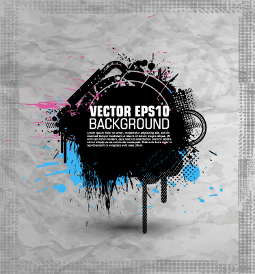 Fashion splash effect with grunge background vector 05