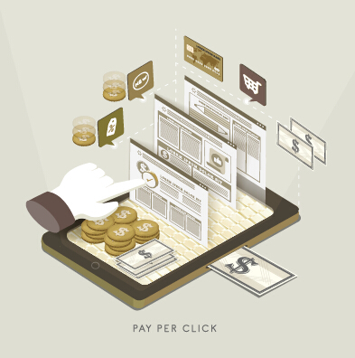 Financial with business flat vector template 01