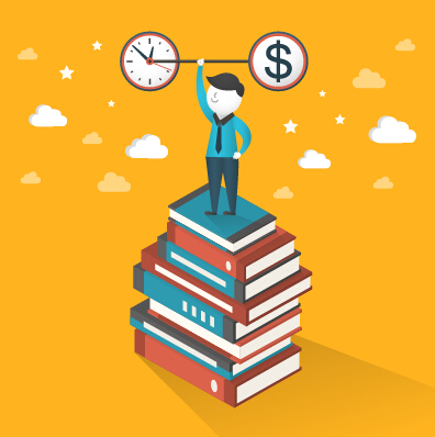 Financial with business flat vector template 03