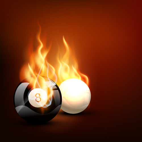 Flame elements Casino cards vector graphics 02