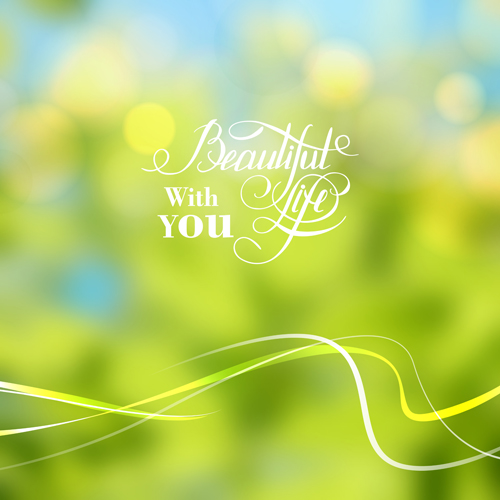 Green style blurred background vector 03