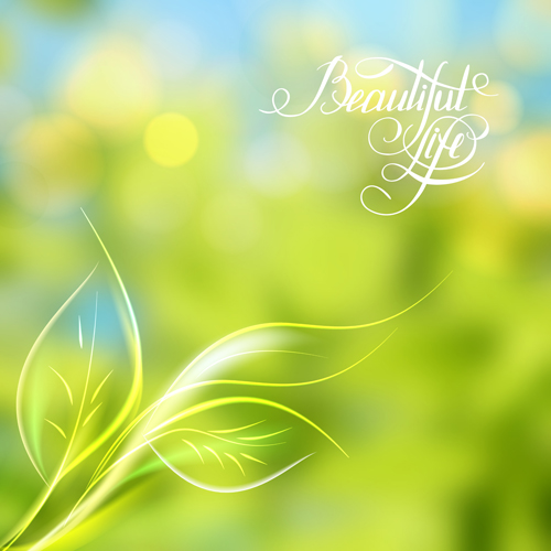Green style blurred background vector 04