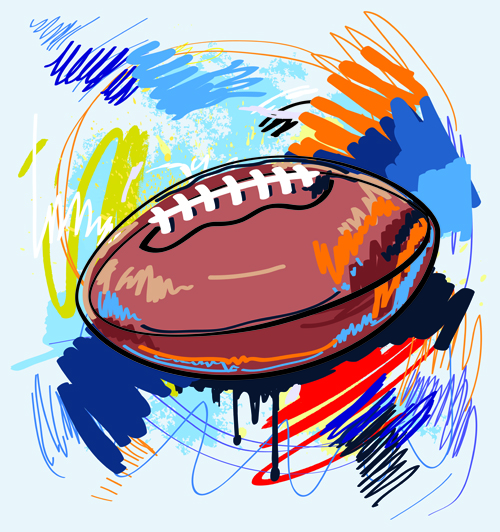 ffiti sport background art vector 05 Hand drawn with graffiti sport background art vector 05