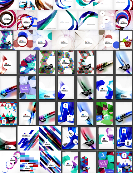 Huge collection modern abstract backgrounds vectors 05