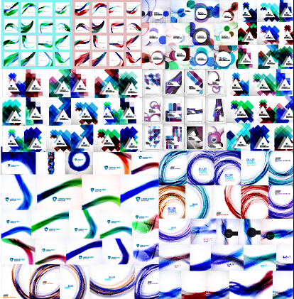 Huge collection modern abstract backgrounds vectors 06
