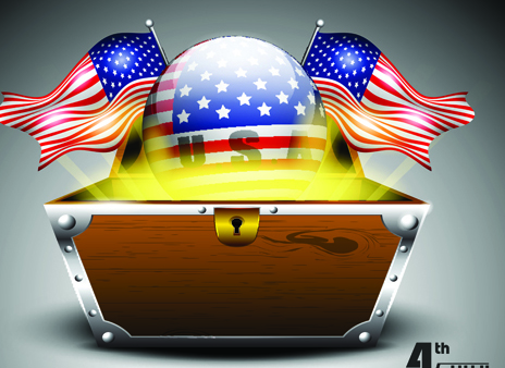 Independence Day July 4 design elements vector 04