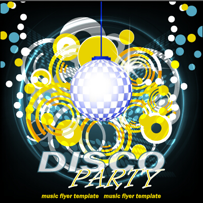 vector material party music flyer 