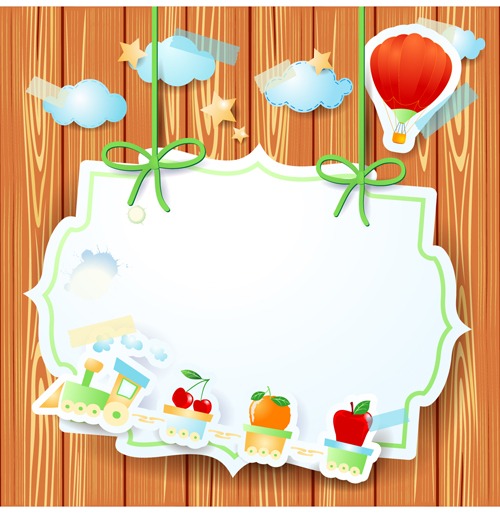 Cartoon Paper Cards vector graphics 01