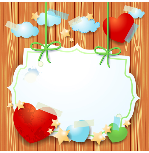 Cartoon Paper Cards vector graphics 02