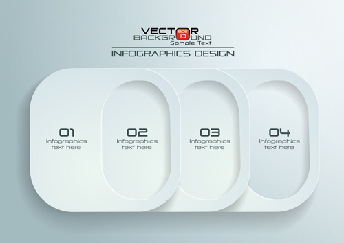 Paper Infographics white vector design 07
