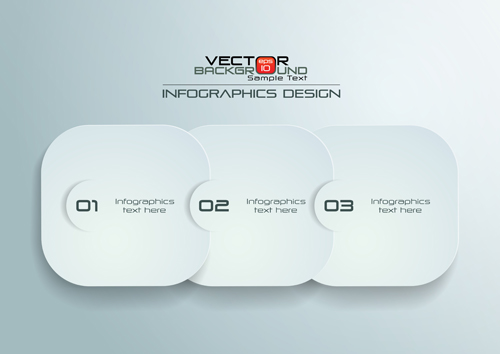 Paper Infographics white vector design 08