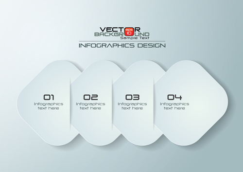 Paper Infographics white vector design 09