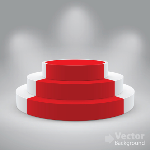 Elements of Podium background design vector 03