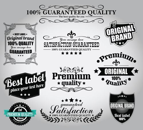 ribbon Retro font quality premium labels label 