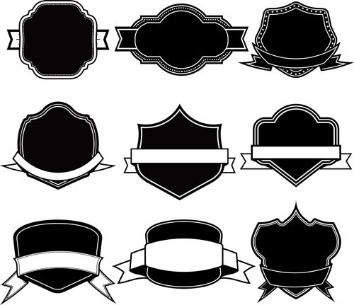 Ribbon with labels blank template vector 08 - WeLoveSoLo