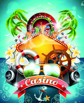 Summer holiday flyer template vector 01