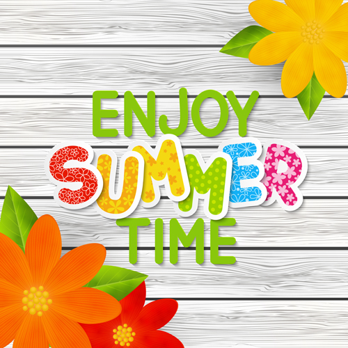 wooden time summer holiday background 