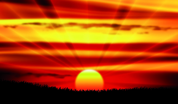 vector background sunset landscape beautiful background 